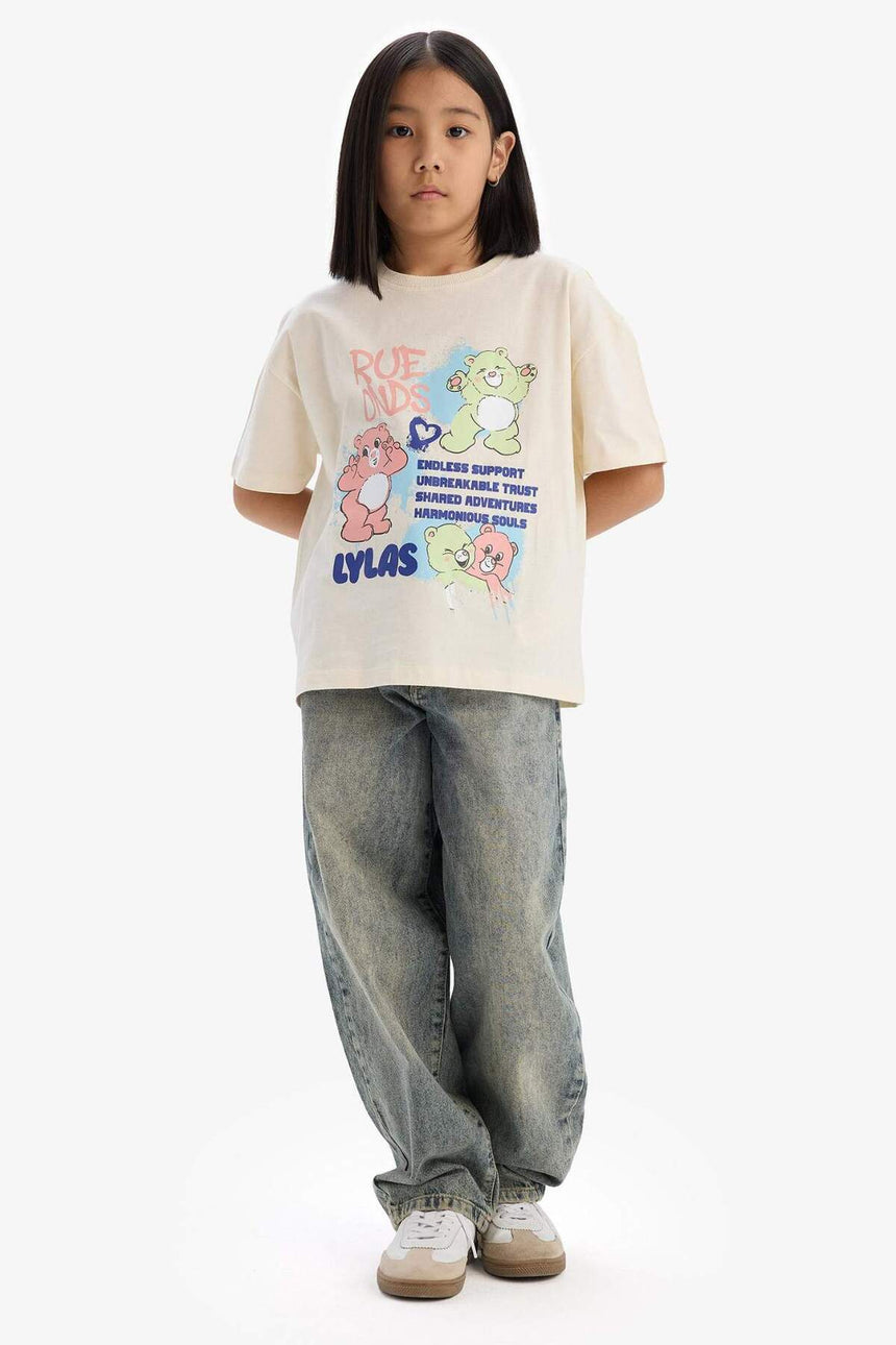 Defacto Çocuk Short Sleeve T-Shirt E0386A8 - Ekru