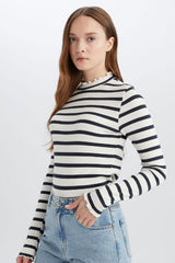 Defacto Kadın Long Sleeve Tunic C5403Ax - Koyu Lacivert