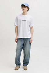 JACK&JONES JORSAVONA BOX TEE SS CN STYD SS26 12310070 - Beyaz