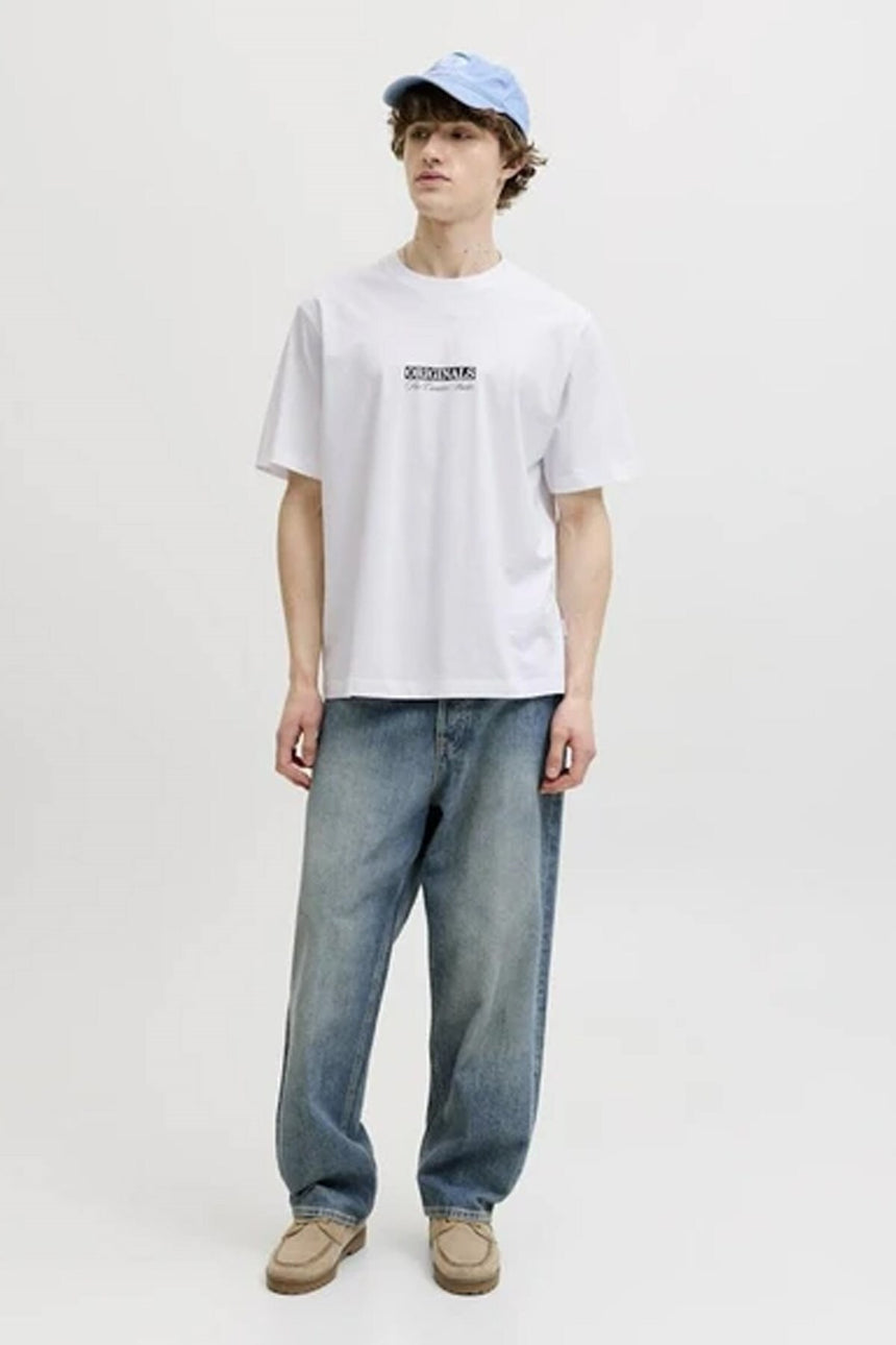 JACK&JONES JORSAVONA BOX TEE SS CN STYD SS26 12310070 - Beyaz