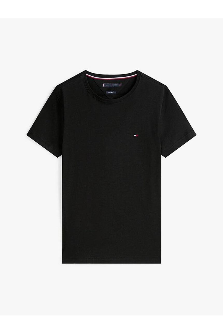 Tommy Hilfiger ERKEK CORE STRETCH SLIM C-NECK TEE MW0MW27539 - Siyah