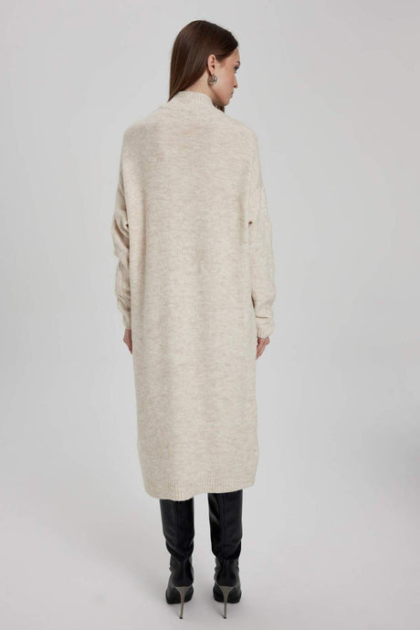 Defacto Kadın Long Sleeve Trico Dress Y2073Az - Ekru