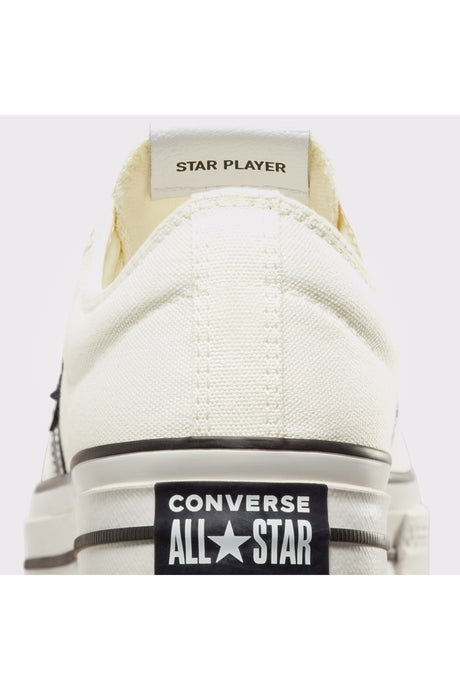 Converse Star Player 76 Premium Canvas A01608C.102 - Eskitilmiş Beyaz/ Siyah
