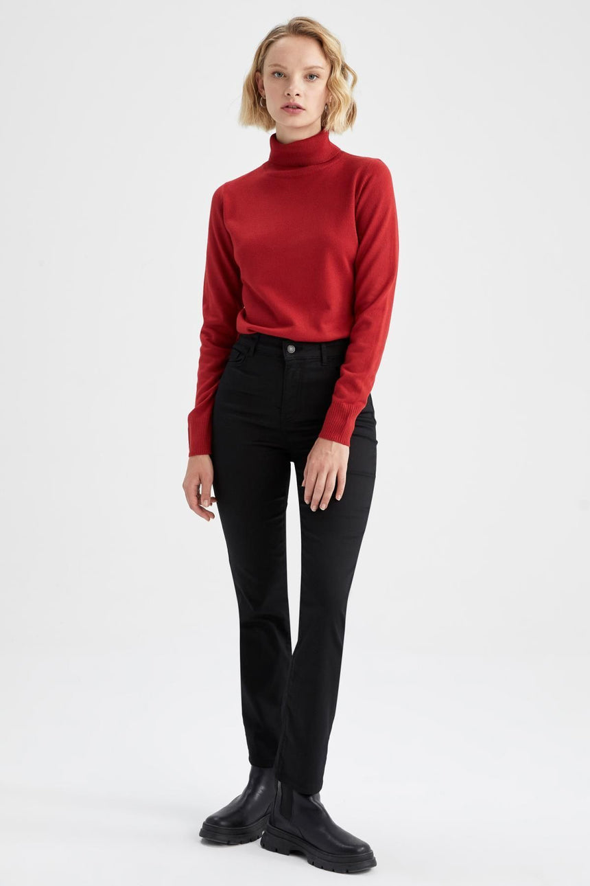 Defacto Kadin Pullover H1651Az - Kırmızı