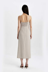 Defacto Kadın Short Sleeve Woven Dress C6130Ax - Kahverengi / Kum Beji