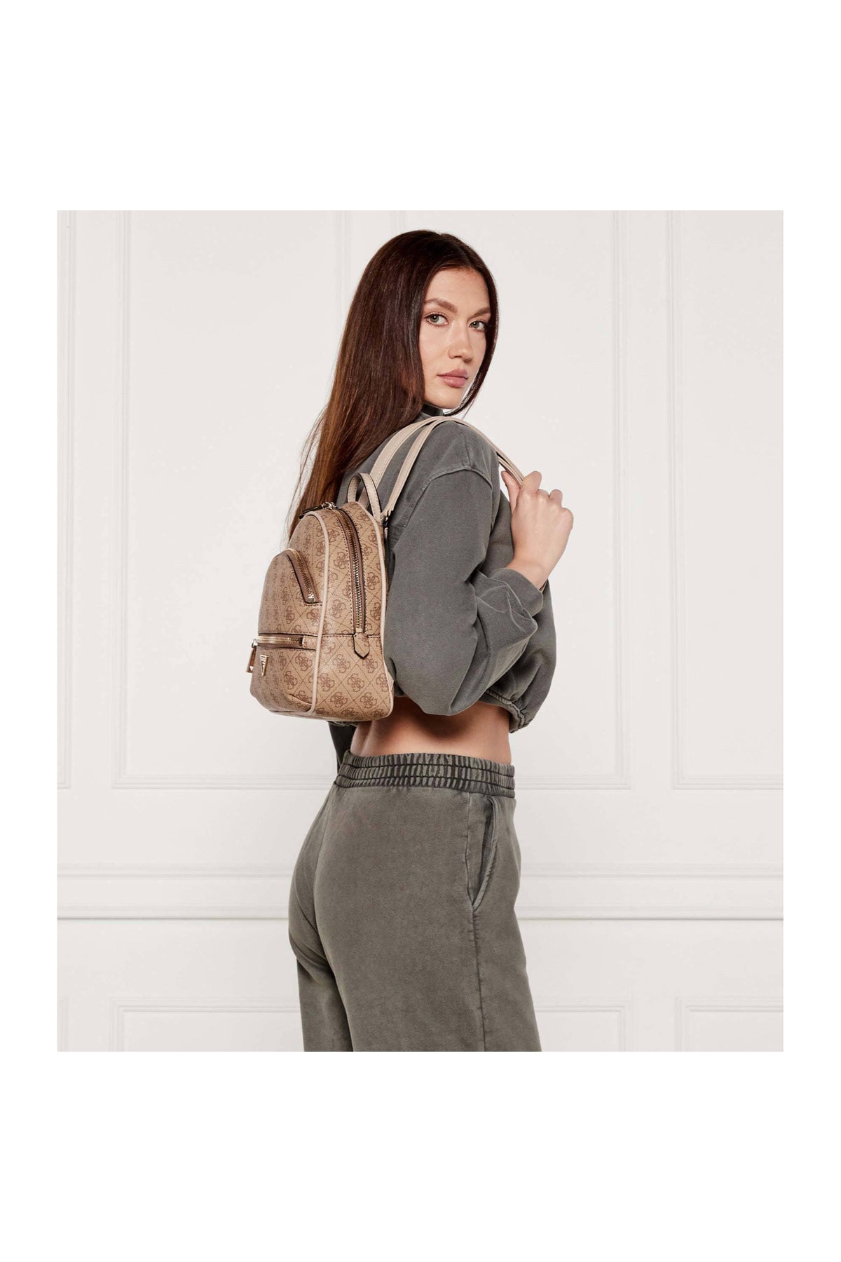 GUESS KADIN MANHATTAN II BACKPAC HWSG7118320 - Açık Bej/ Kahverengi