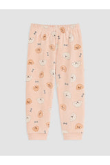 LC Waikiki Kız Çocuk Kadife Pijama Takımı W66171B1 - Pembe