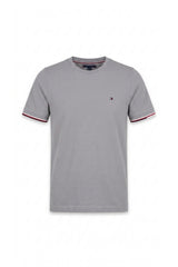 Tommy Hilfiger Erkek JD FLAG CUFF TEE MW0MW41300 - Bej/ Gri