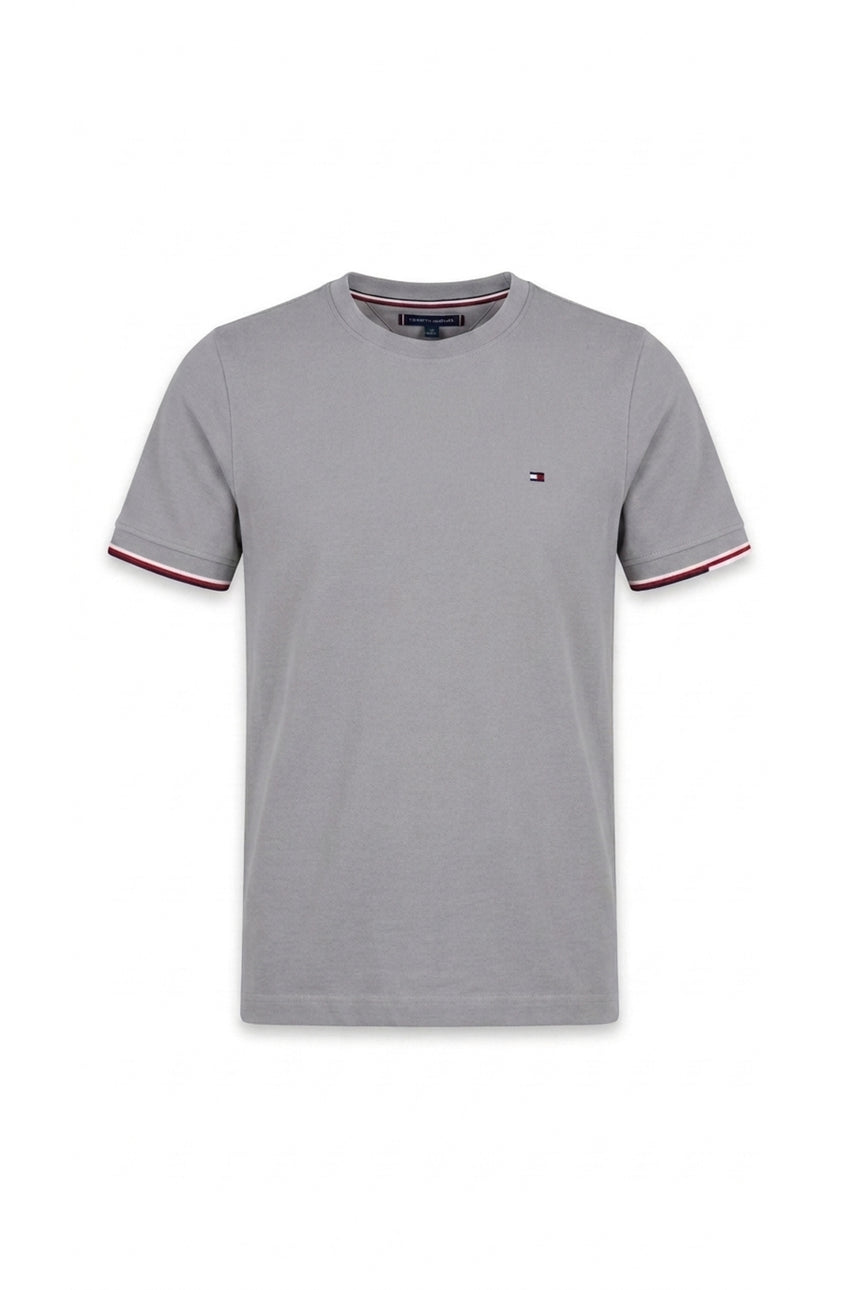 Tommy Hilfiger Erkek JD FLAG CUFF TEE MW0MW41300 - Bej/ Gri