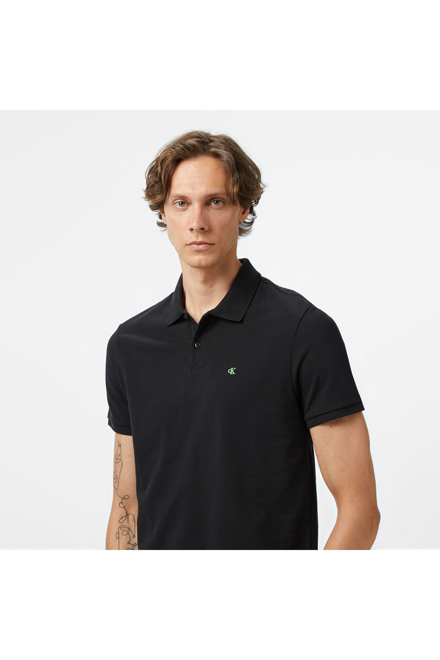 Calvin Klein Erkek SS MONOGRAM PIQUE POLO LV040EM269 - Siyah