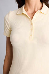 Defacto Kadın Short Sleeve Polo T-Shirt E6577AX - Açık Sarı