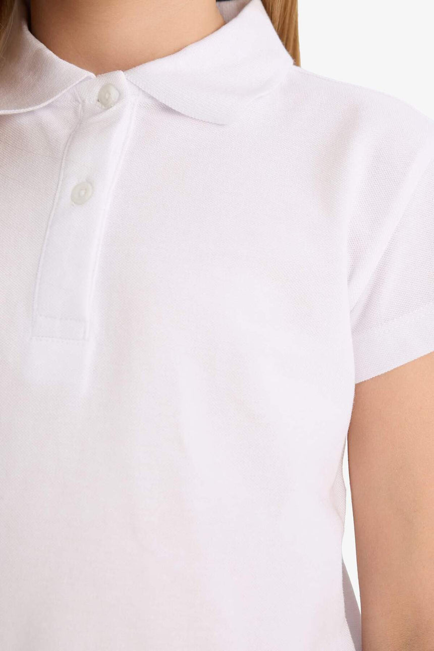 Defacto Çocuk Short Sleeve Polo T-Shirt I0427A6 - Beyaz