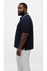 Tommy Hilfiger MW0MW44090 Erkek Büyük Beden Polo T-Shirt - Koyu Lacivert
