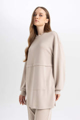 Defacto Kadın Long Sleeve Tunic B0039Ax - Kahverengi / Kum Beji