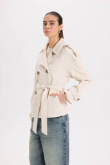 Defacto Kadın Trenchcoat B9705Ax - Kum Beji