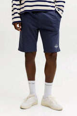 JACK&JONES JPSTGORDON BRANDON SWEAT SHORTS MID 12292136 - Koyu Lacivert