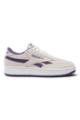 Sporline Reebok Club Double Revenge kadın gri deri ve PU sneaker, yan profil görünümü