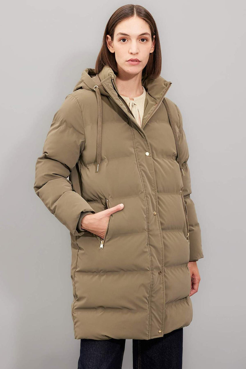 Defacto Kadın Parka C3849AX - Gri/ Kahverengi