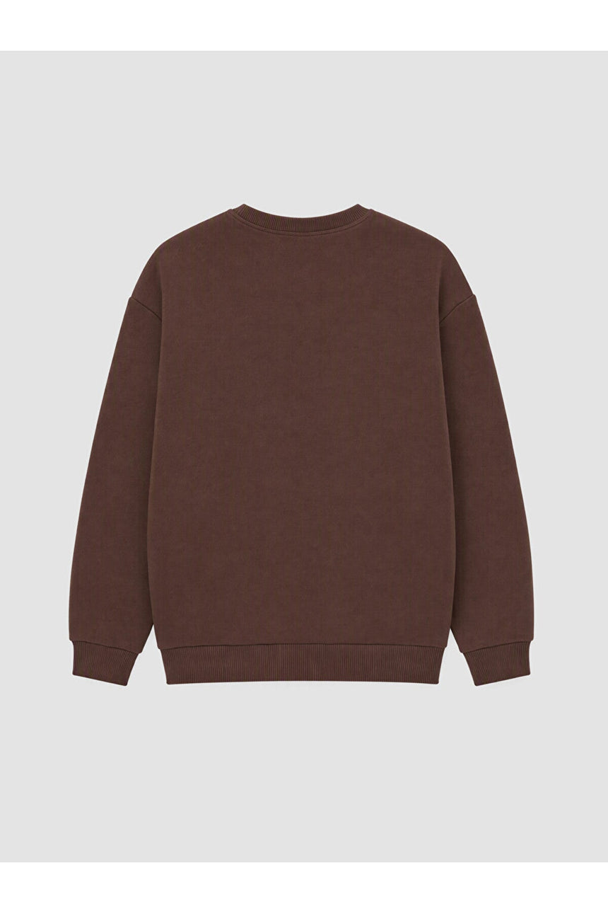 LC Waikiki Çocuk Şardonlu Sweatshirt W6BG89B1 - Kahverengi