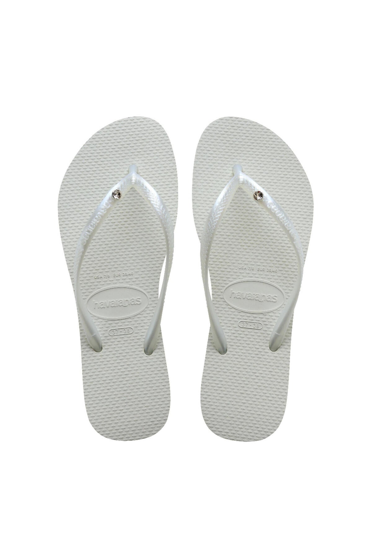 Havaianas Slim Crystal SW II 4145651 Kadın Terlik - Beyaz