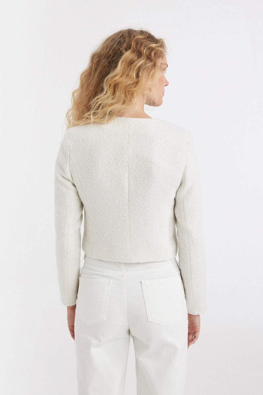 DeFacto Kadın Blazer Ceket D3910AX - Ekru
