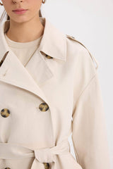 Defacto Kadın Trenchcoat B9705Ax - Kum Beji