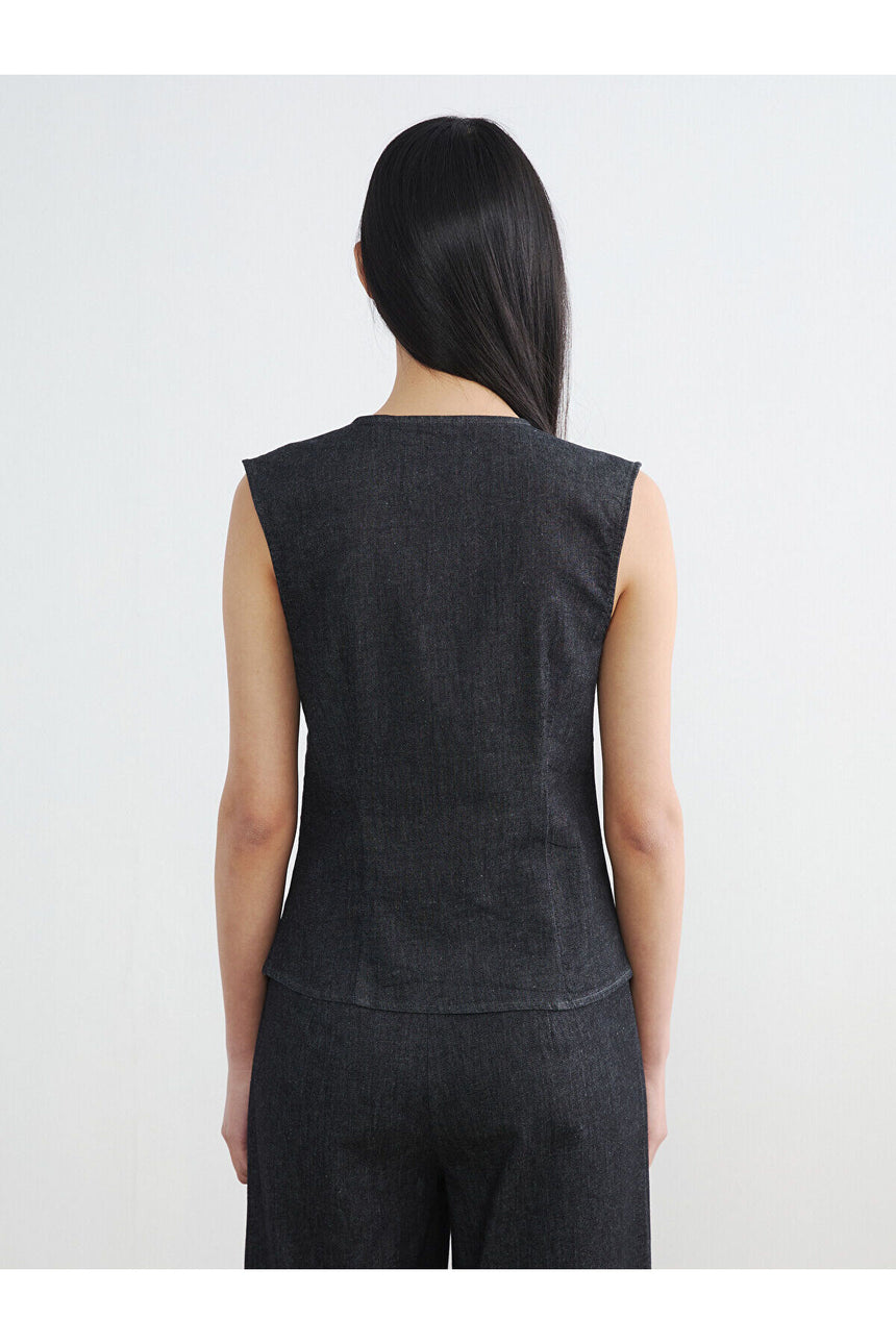 LCW KADIN S6NF48B8 YLK,AVERS-SET-VEST - Koyu Mavi