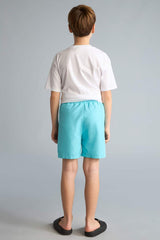 Defacto Çocuk Woven Swimming Short B7494A8 - Mavi Yeşil