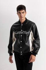 Defacto Erkek Pu Mont D6242Ax - Siyah