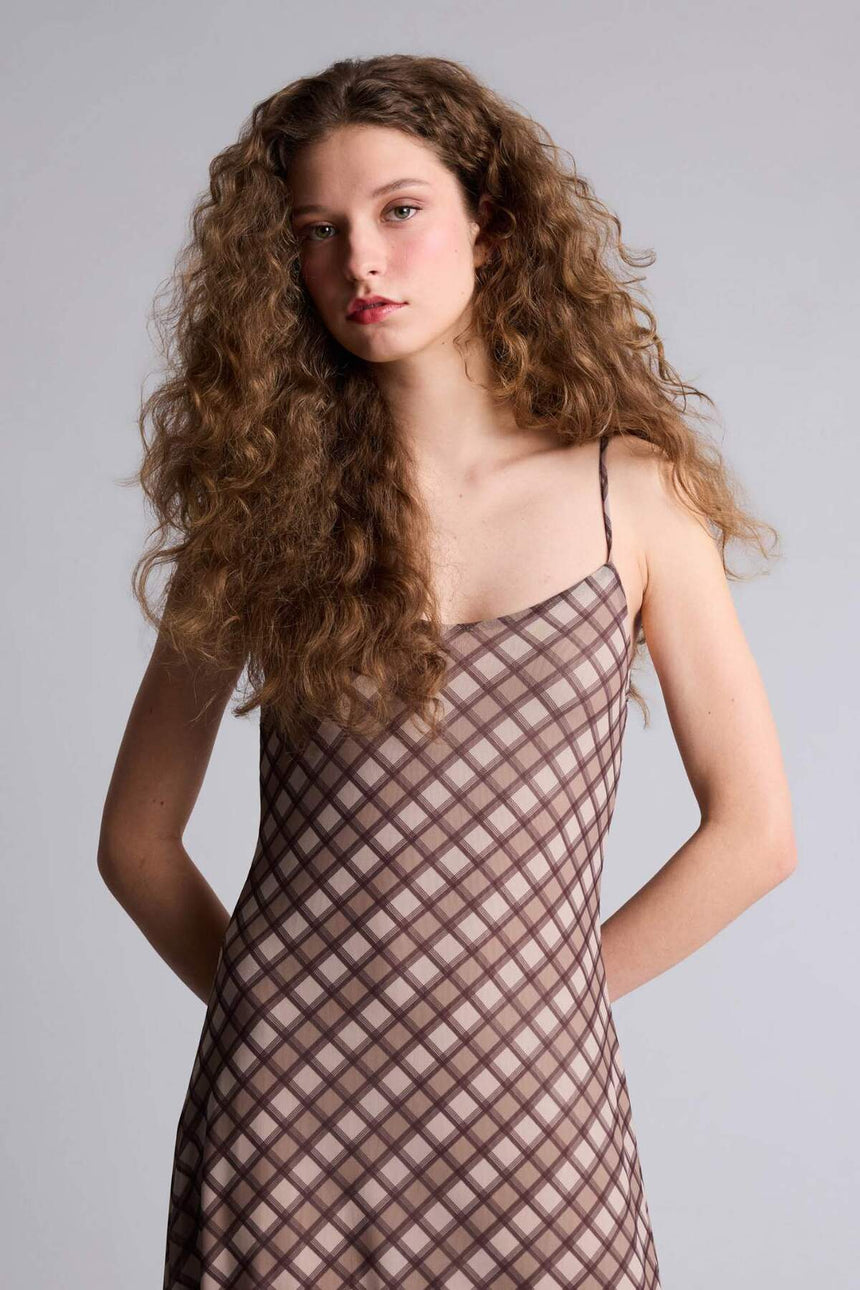 Defacto Kadın Short Sleeve Knitted Dress F7971AX - Kahverengi