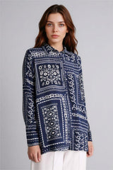 Defacto Kadın Long Sleeve Tunic T0609AZ - Koyu Lacivert