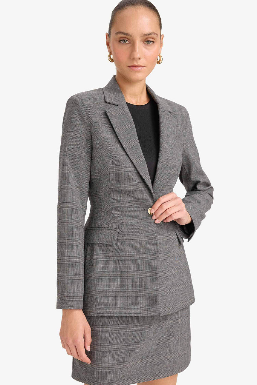 Defacto Kadın Blazer D9883Ax - Açık Gri