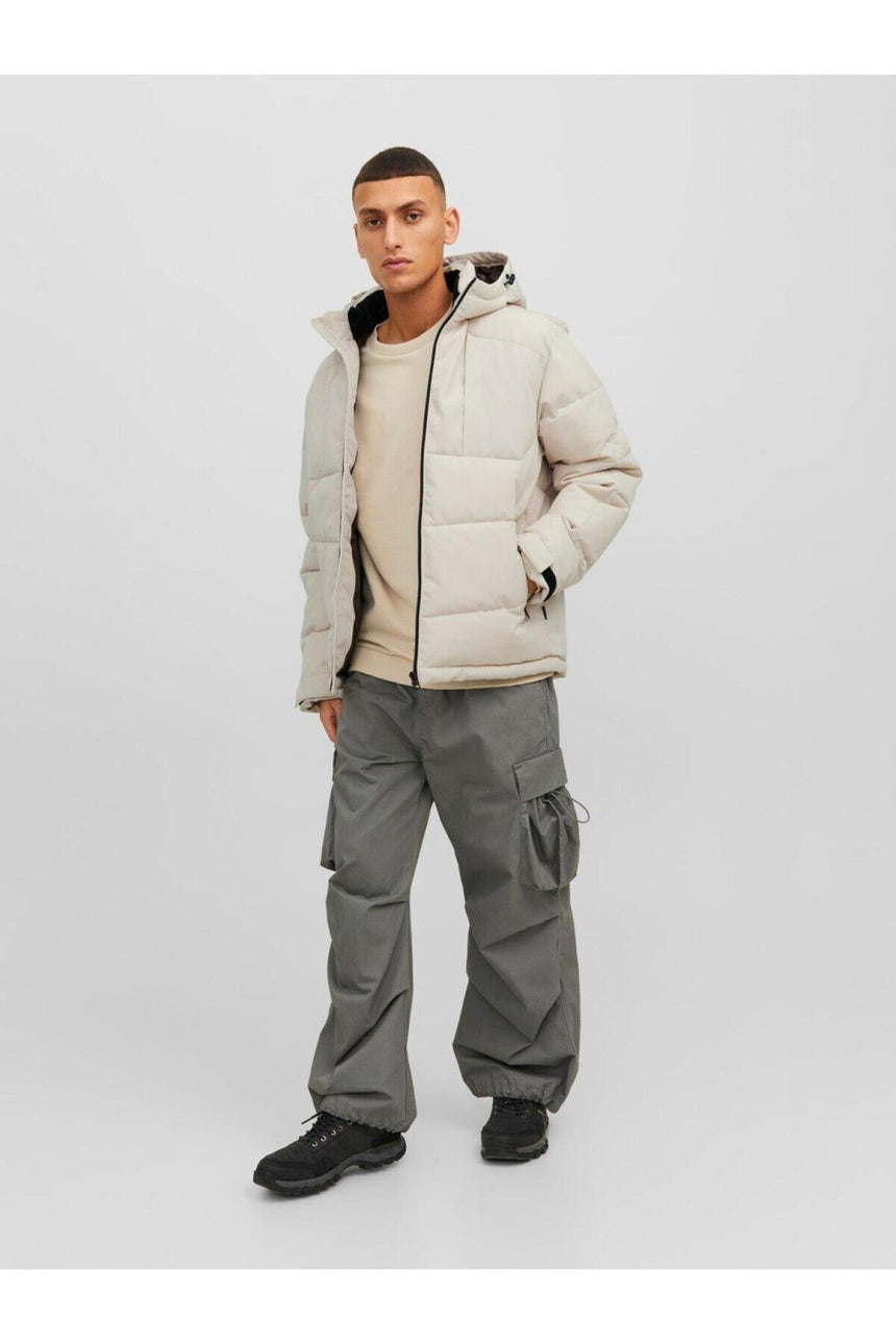 jack&jones puffer 12239001 - Bej/ Açık Gri