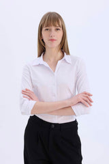 Defacto Kadın Woven Top I5278AZ - Mor/ Beyaz