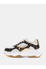 Guess Harpaa Kadın Sneaker FLPHARFAL12 - Beyaz / Kahverengi