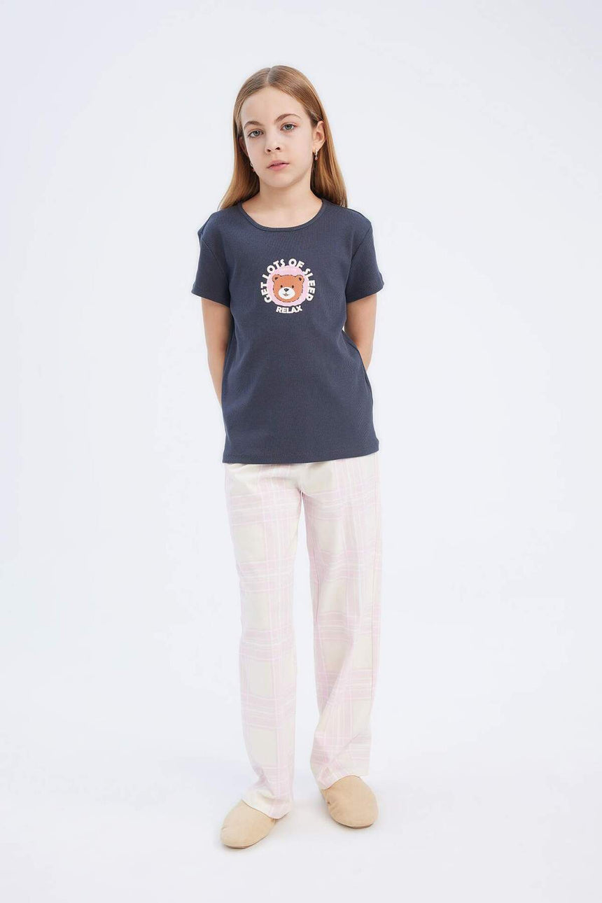 Defacto Çocuk Knitted Pyjamas E2221A8 - Antrasit