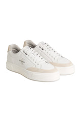 Calvin Klein Kadın BASKET CUPSOLE LACEUP LTH MIX YW0YW02023 - Beyaz