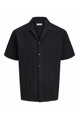 JACK&JONES JJETYSON RESORT SHIRT SS SN 12289457 - Siyah