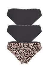 GUESS KADIN 3 PACK PRINTED BASIC O5RG14K6YW1 - Bej Leopar