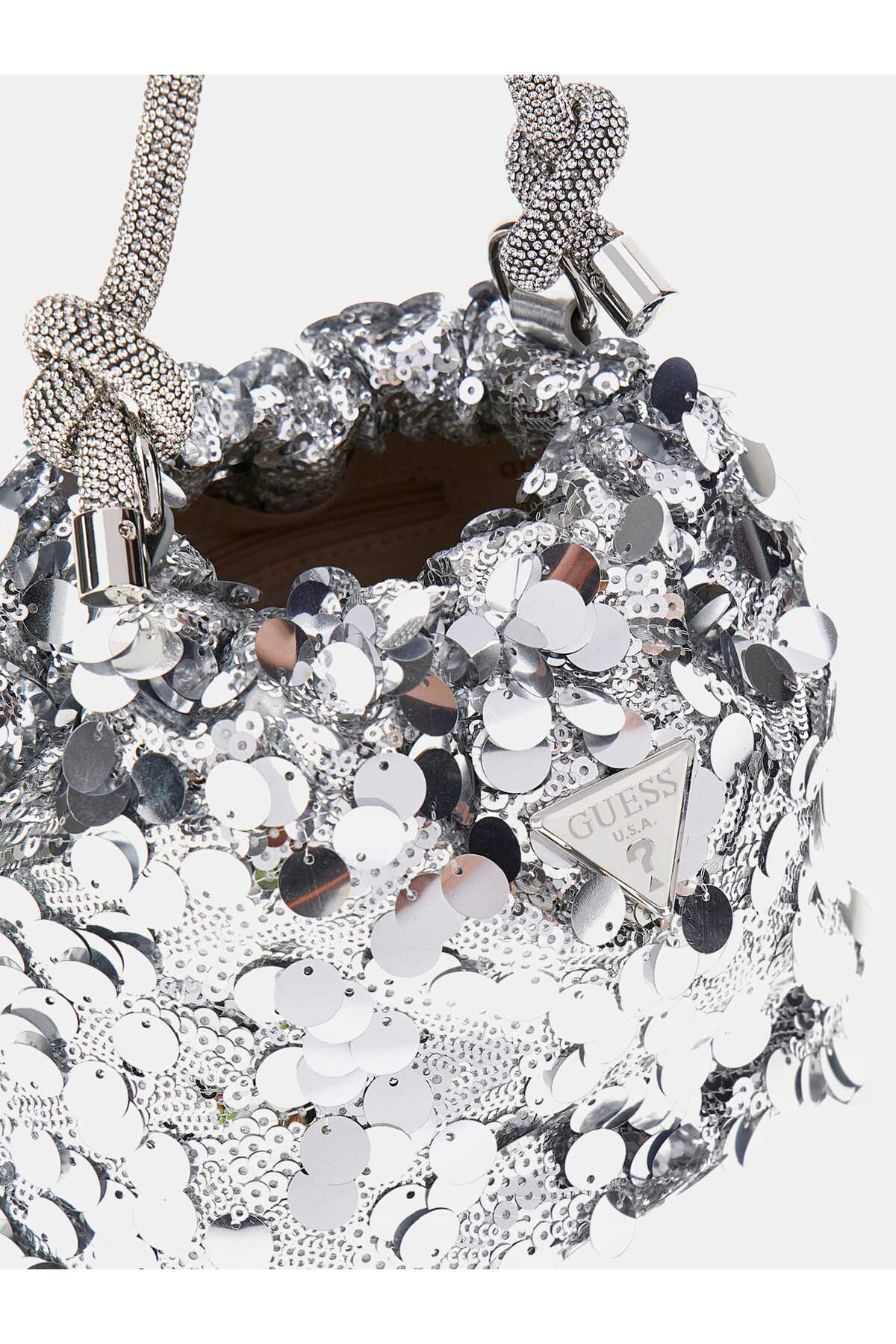 Guess Holiday Shine Kadın Omuz Çantası HWEY9538750 - Gri