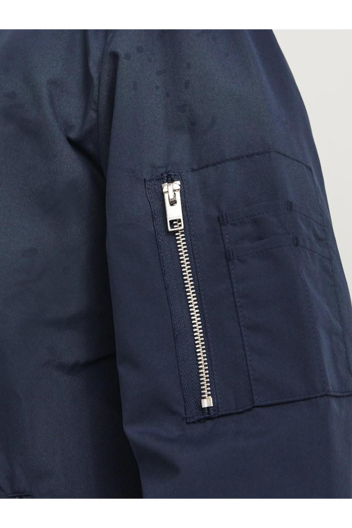 Jack & Jones Rush Erkek Büyük Beden Bomber Mont 12173990 - Koyu Lacivert