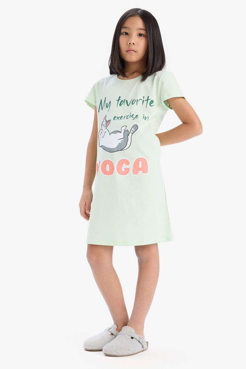 Defacto Çocuk Dress E6228A8 - Mavi Yeşil