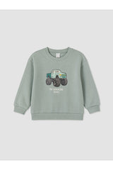 LC Waikiki Erkek Bebek Sweatshirt Pantolon Takımı W64217D1 - Pastel Yeşil
