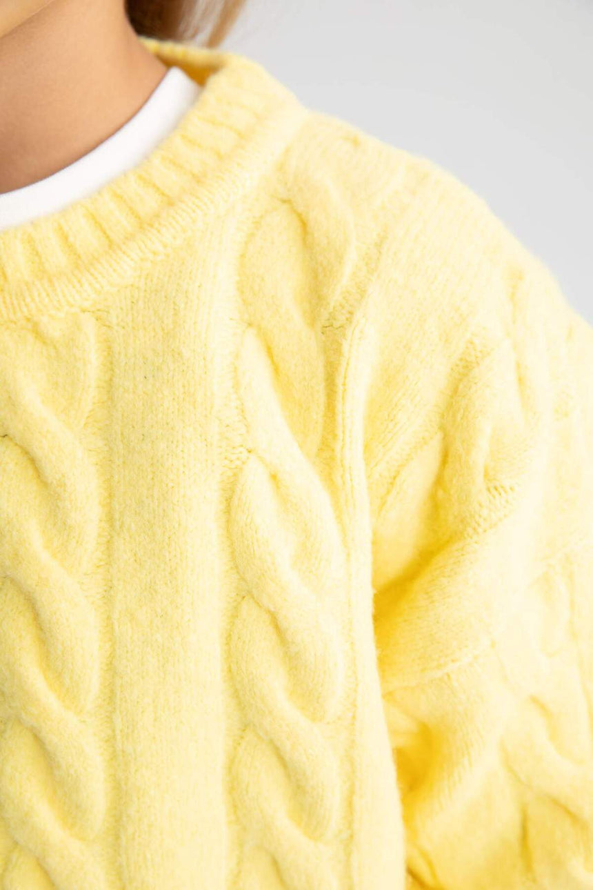 Defacto Çocuk Pullover B1556A8 - Açık Sarı