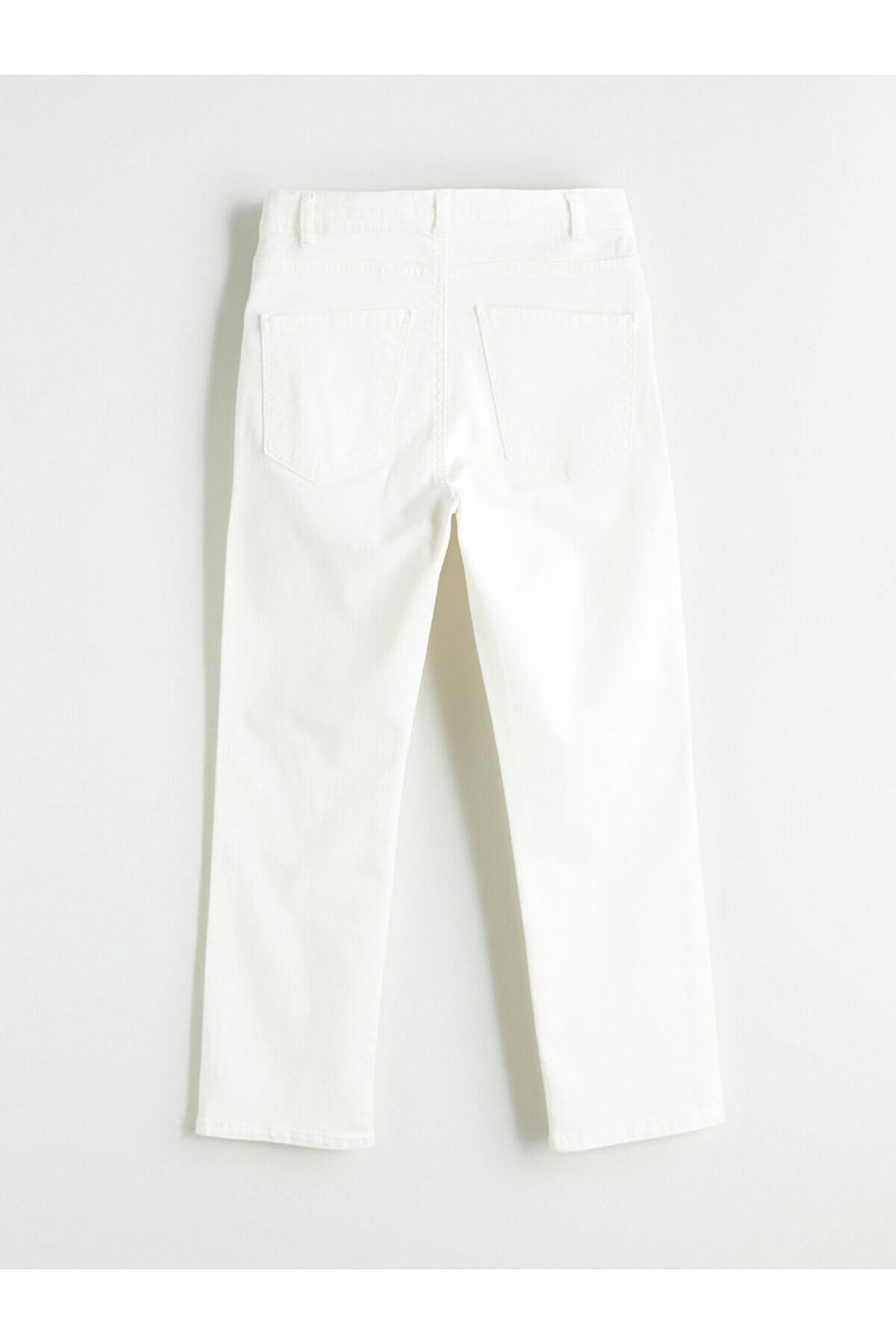 LCW KADIN S6NO32B8 PNT,SLIM-WHITE-BZKRT - Beyaz/ Kırık Beyaz