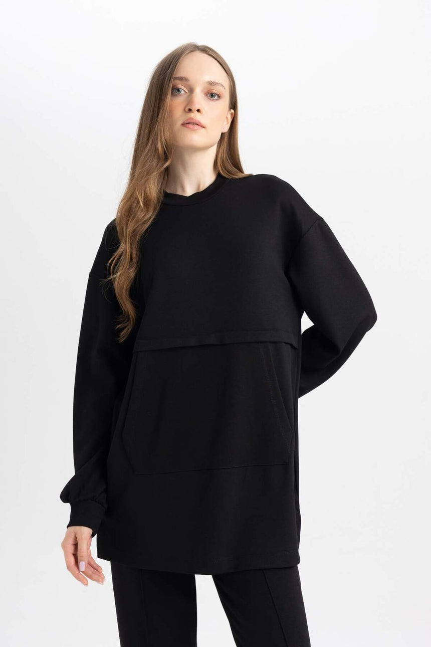 Defacto Kadın Long Sleeve Tunic B0039Ax - Siyah