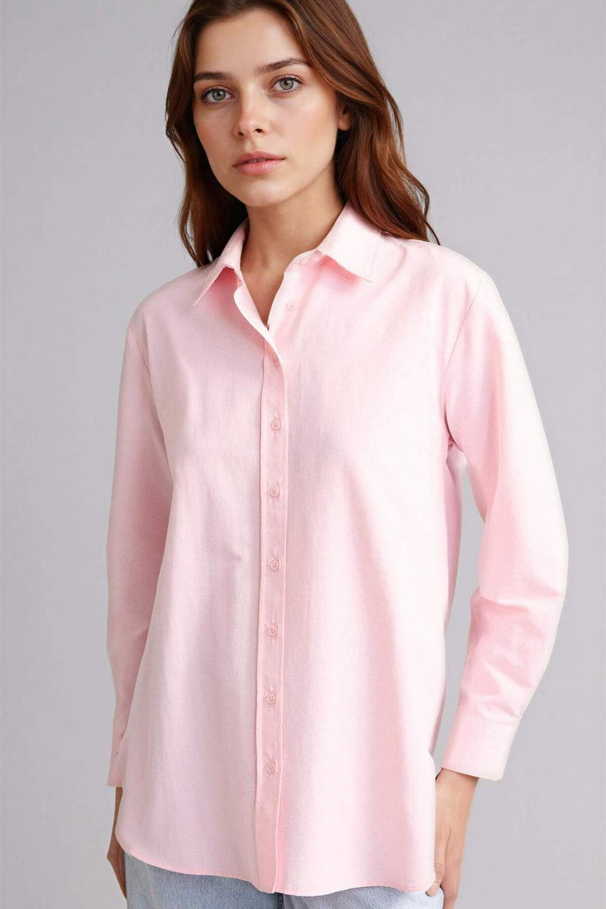 Defacto Kadın Long Sleeve Tunic D7341AX - Açık Pembe