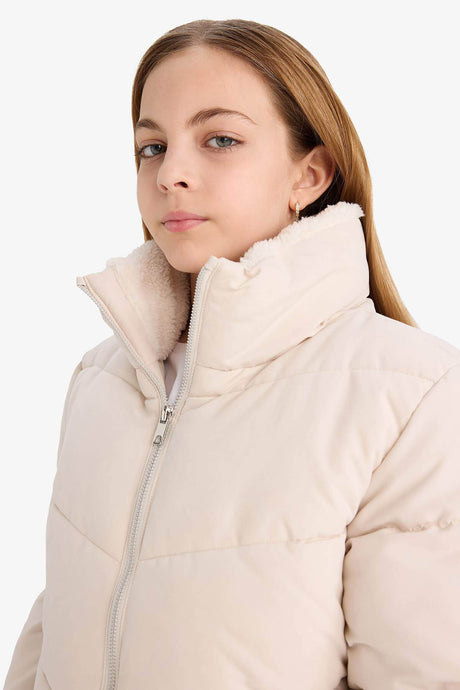 Defacto Çocuk Mont C5390A8 - Kahverengi / Kum Beji