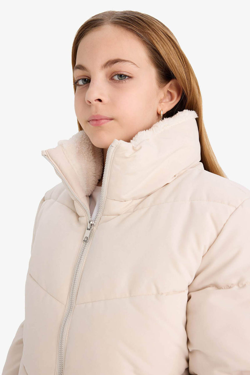 Defacto Çocuk Mont C5390A8 - Kahverengi / Kum Beji