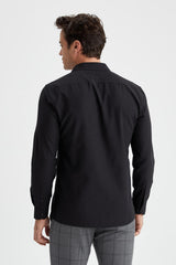 Defacto Erkek Long Sleeve Shirt R4340Az - Siyah